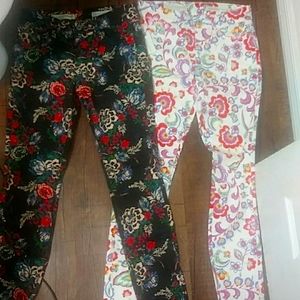 Anthropologie size 25 mid-rise skinny floral jeans